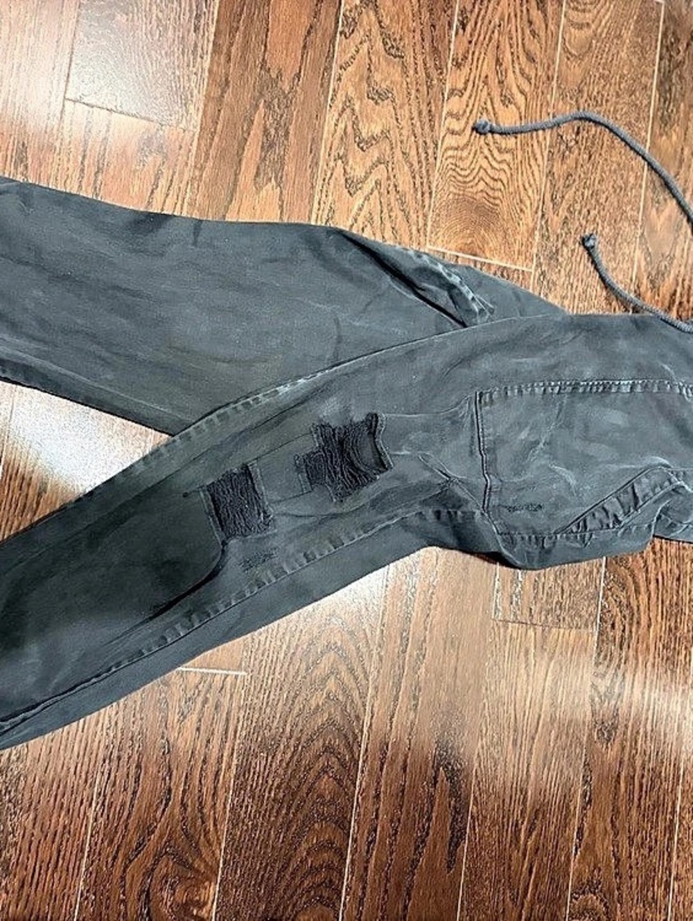 Cloth & Stone Distressed Black Jogger Pants
